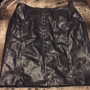 Black Worthington leather like skirt 18w